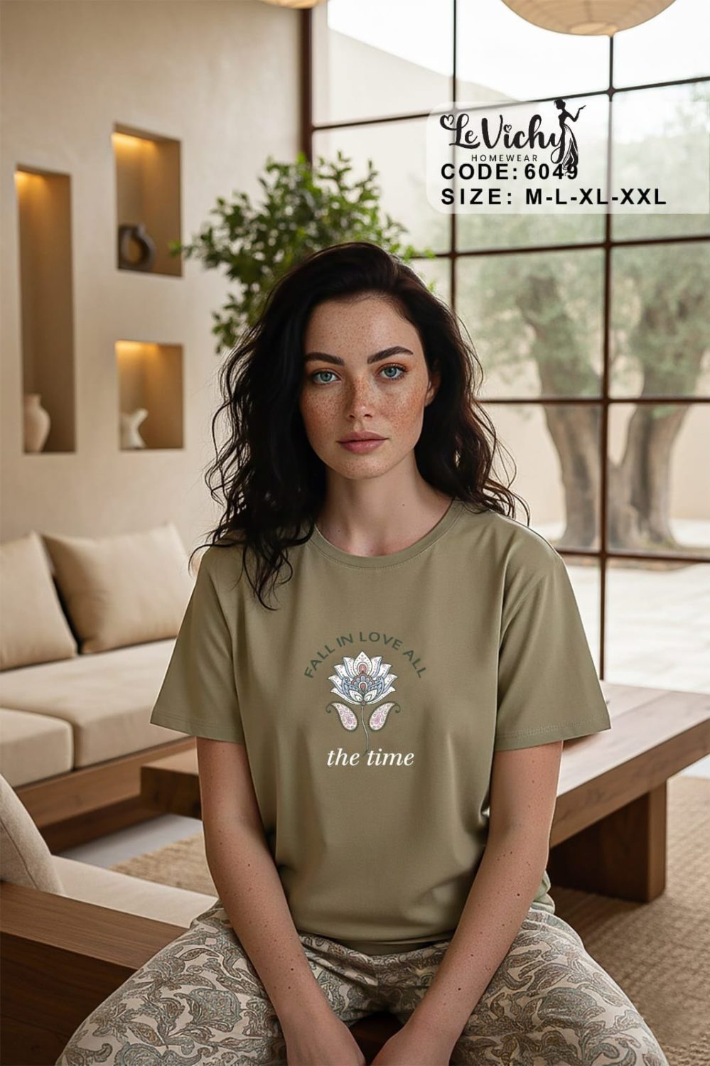 pajamas بيجامه حريمي بلوزه وبنطلون مشجر